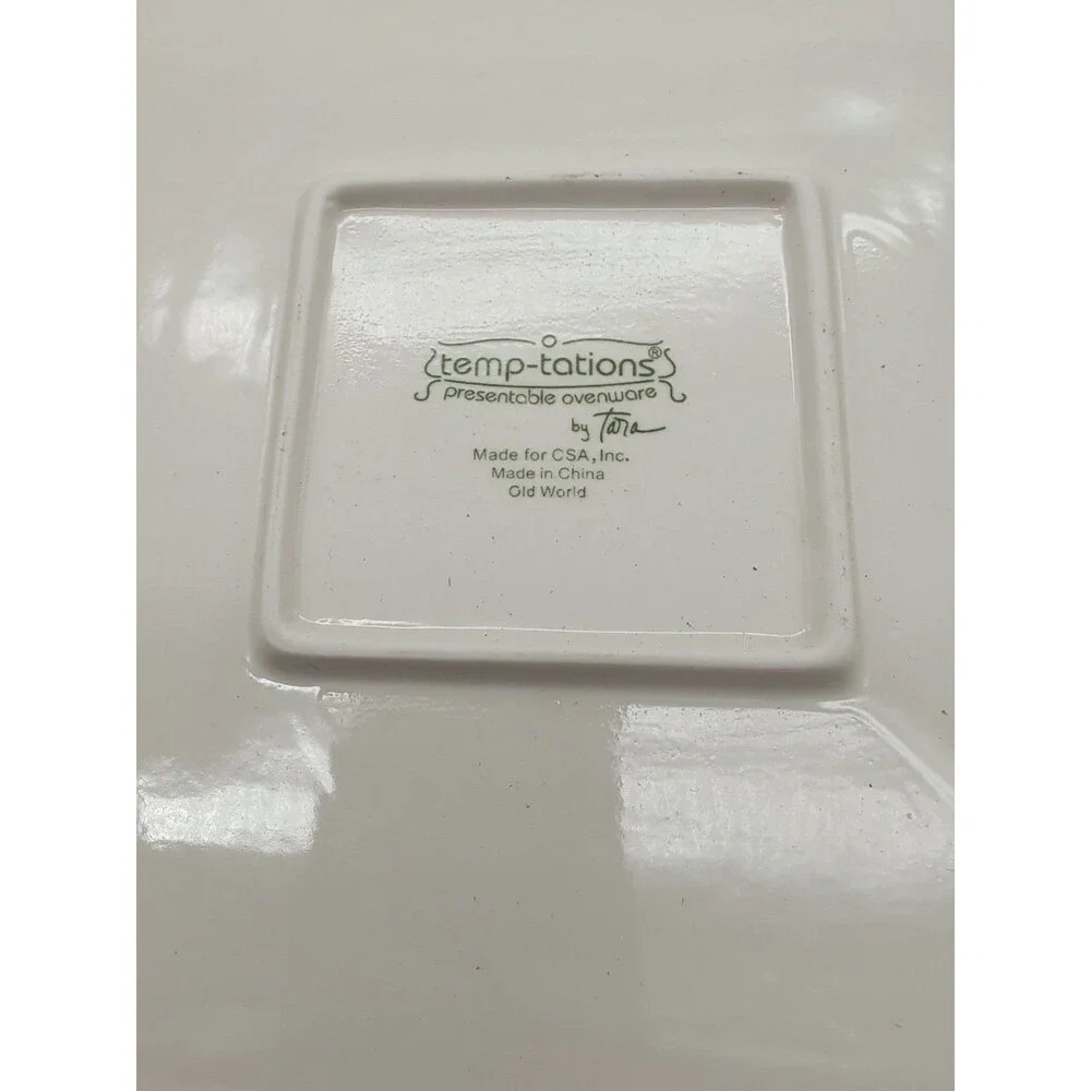 Temp-Tations Old World Cranberry Set of 3 Square Bakers With Wire Serving Racks